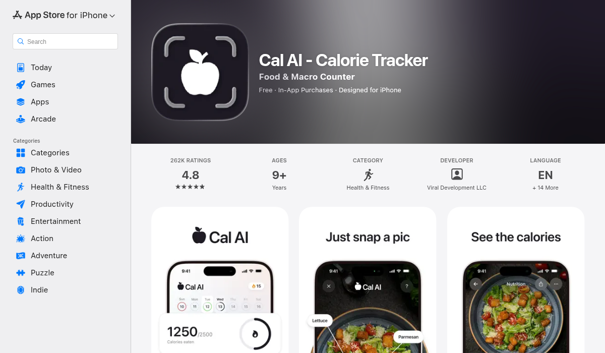 Cal AI Calorie Tracker on the App Store