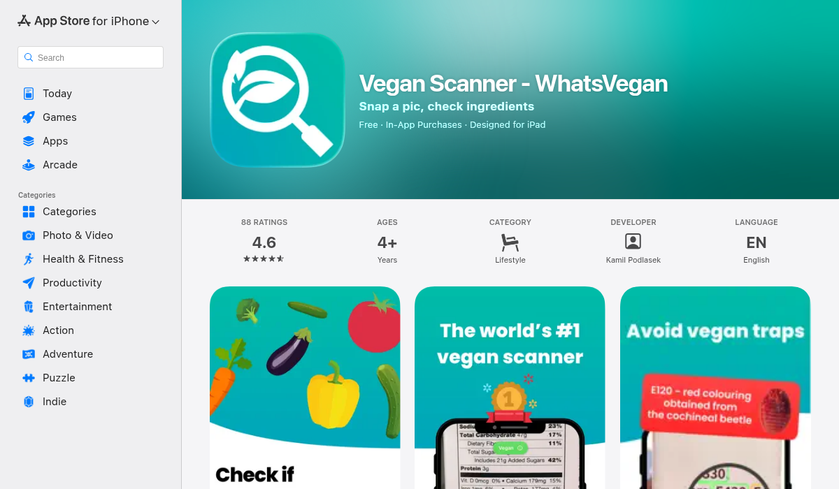 WhatsVegan on the App Store