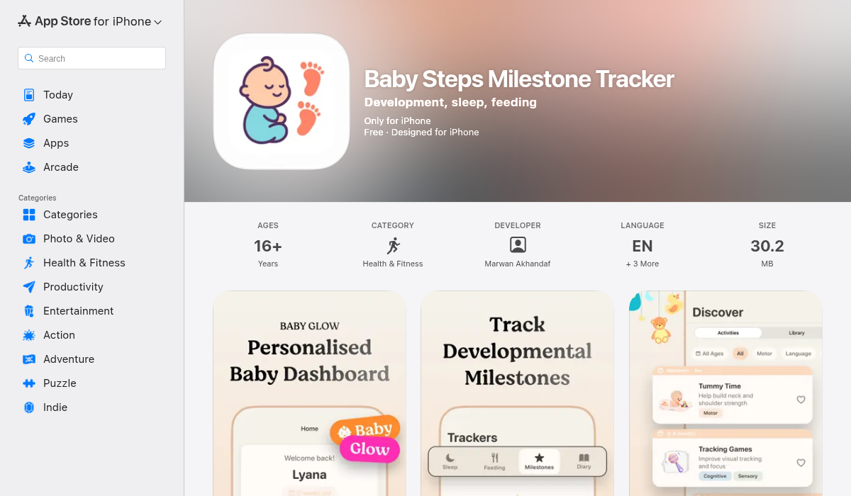 Baby Steps on the App Store