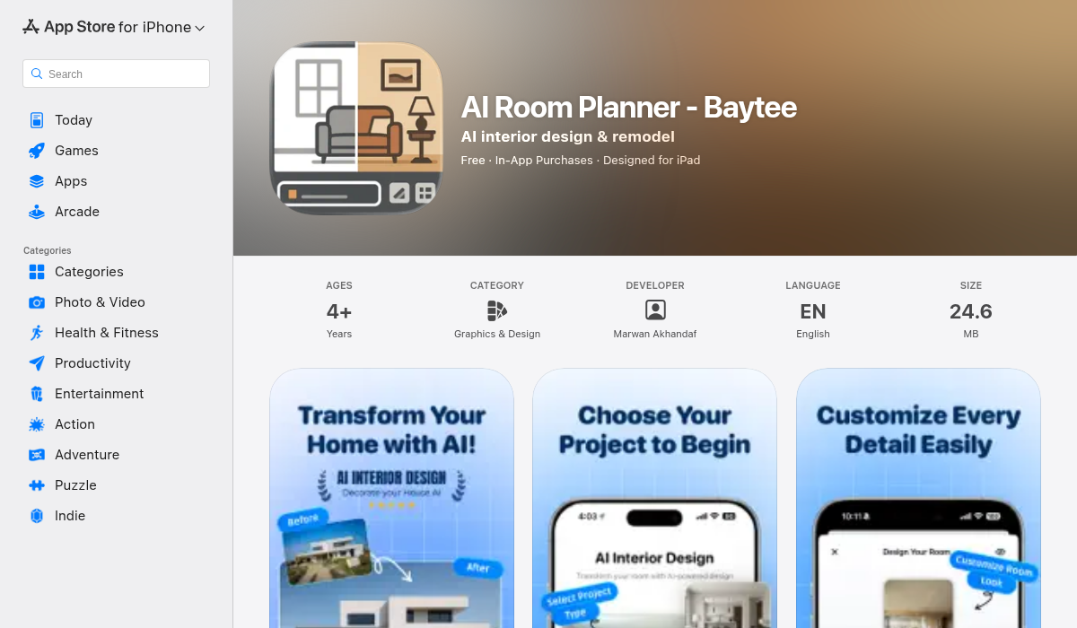 Baytee AI Room Planner on the App Store