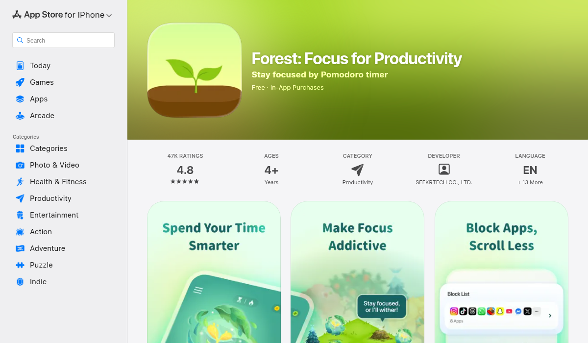 Forest App on the App Store