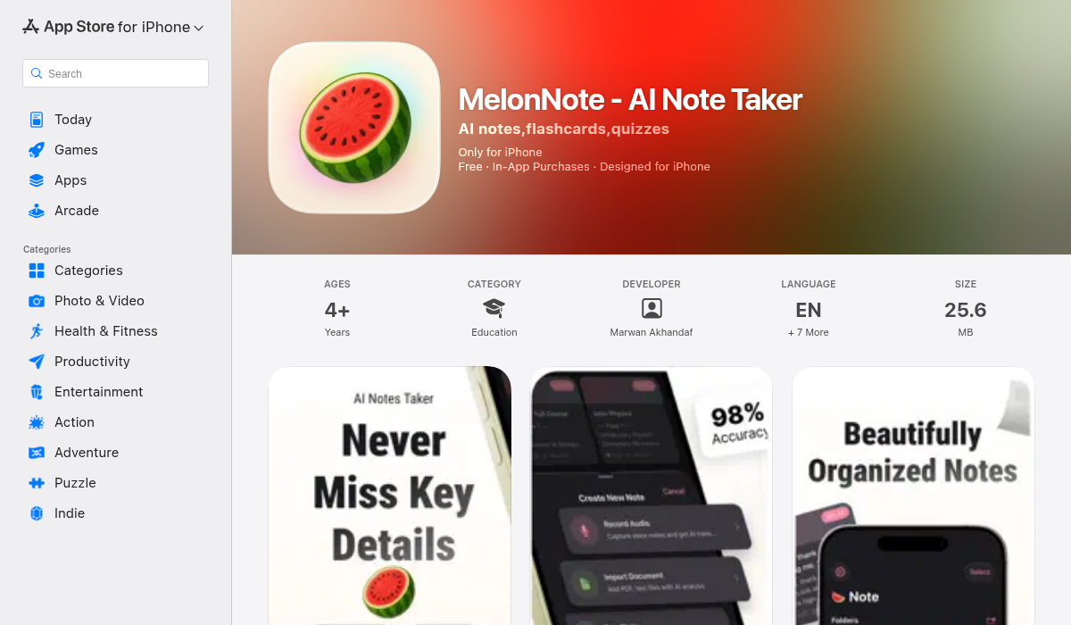 MelonNote on App Store
