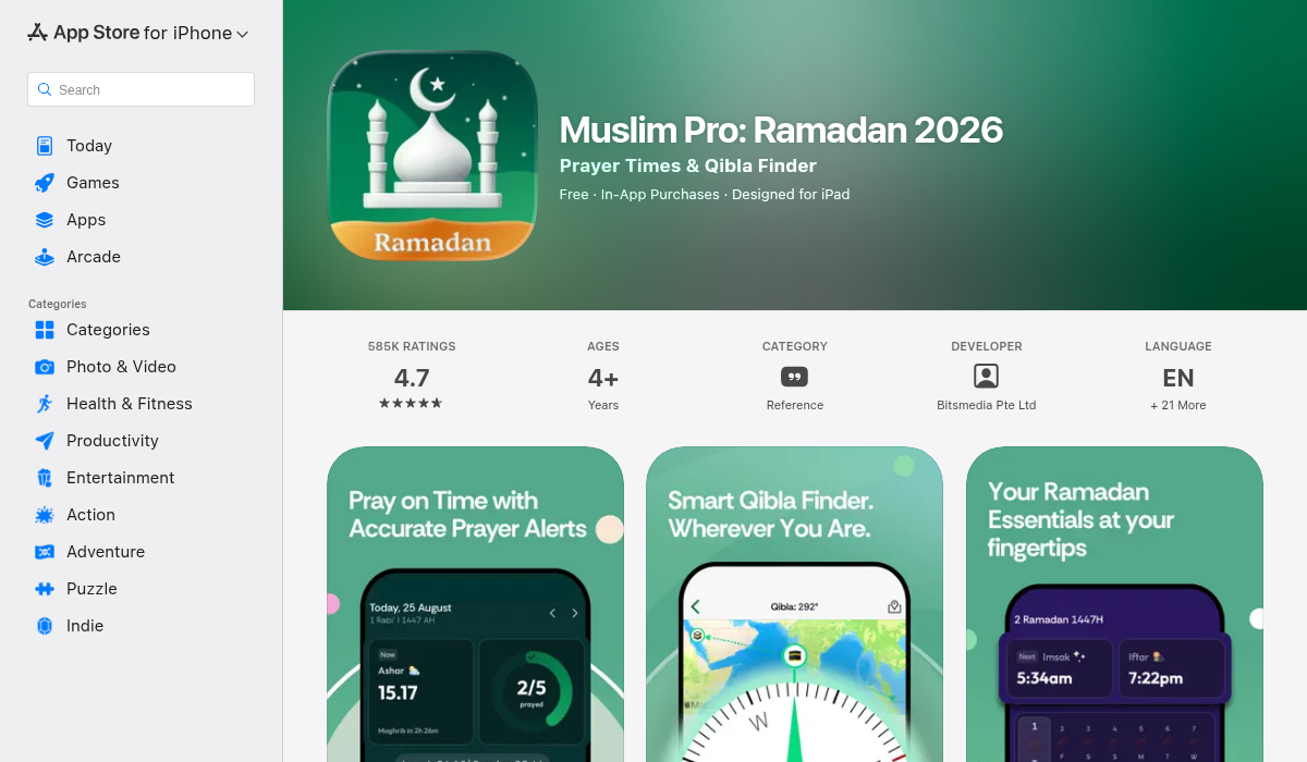 Muslim Pro app on the App Store