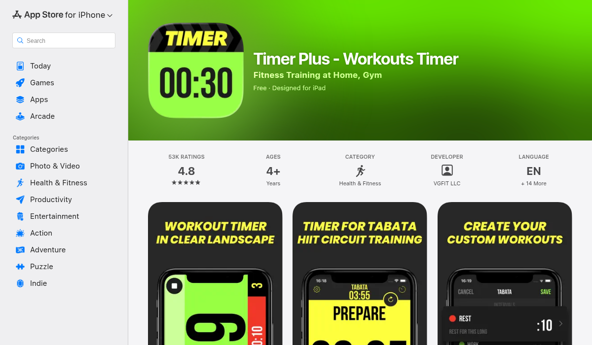 Timer Plus workout timer on App Store
