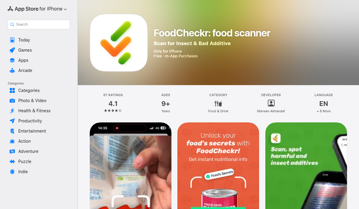 FoodCheckr on App Store