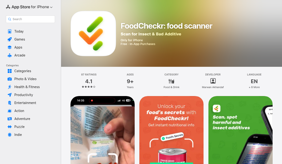 FoodCheckr on the App Store