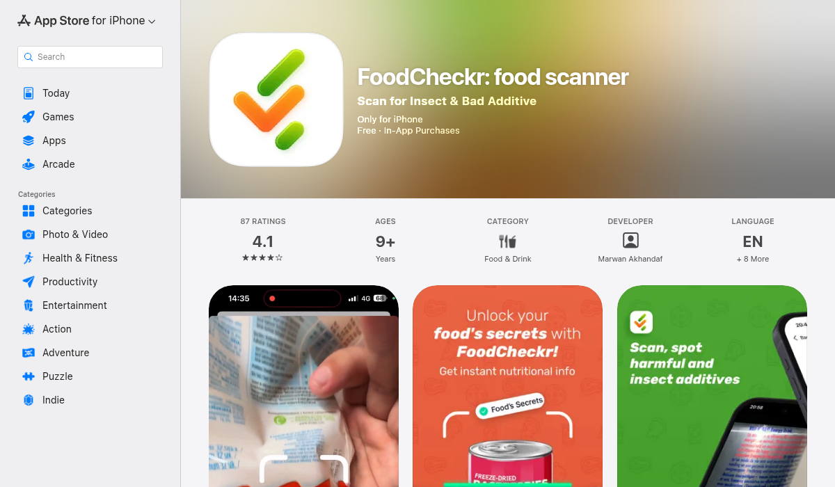 FoodCheckr on the App Store