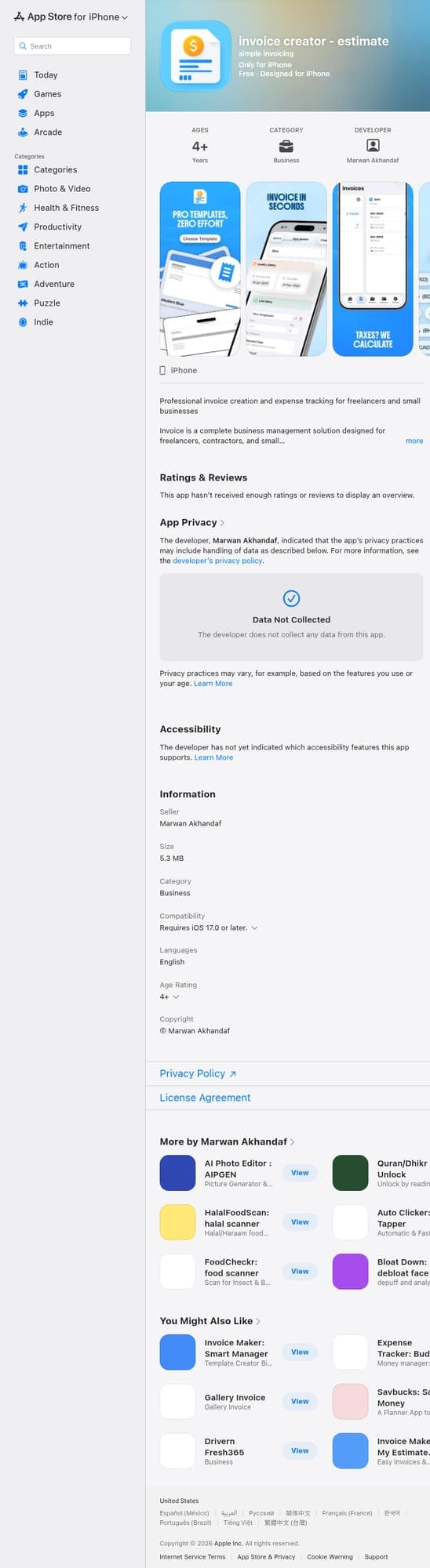 Invoice Creator Estimate App on App Store