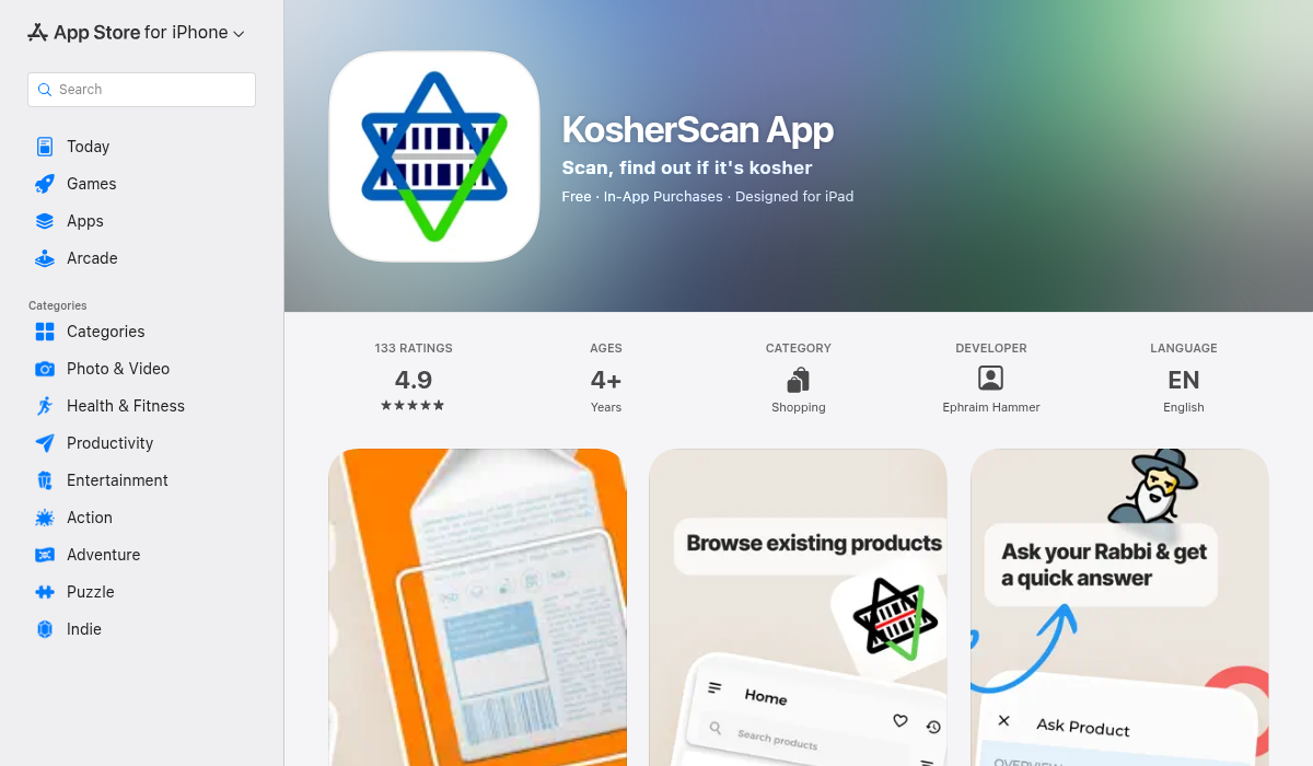KosherScan App on the App Store