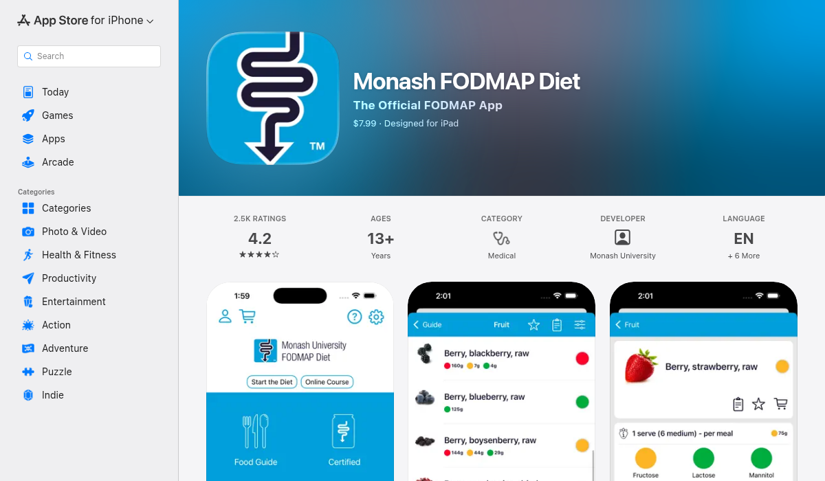 Monash FODMAP app on App Store