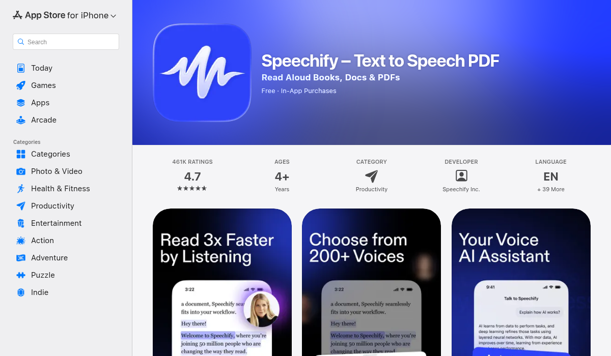 Speechify on the App Store