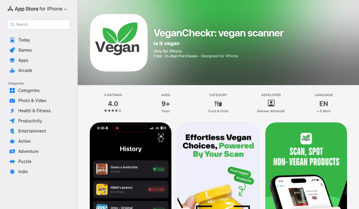 VeganCheckr Vegan Scanner on the App Store